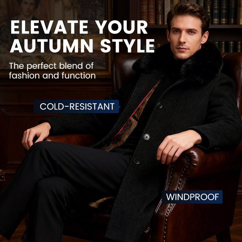 ⏳Time-Limited Special⏰Men's Lined Business Casual Winter Coat