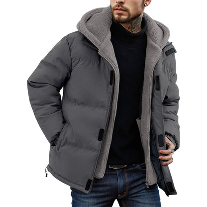 📢📢 60 %  OFF !! ✨Men’s Cold-Resistant Windproof Thermal-Lined Hooded Coat 