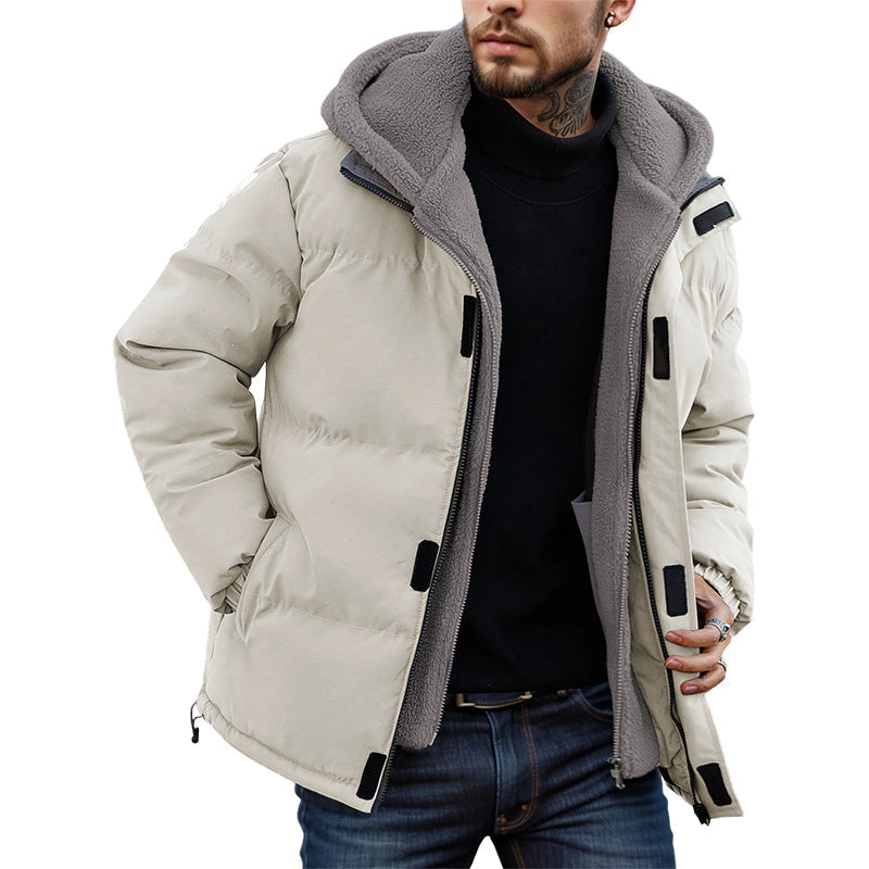 📢📢 60 %  OFF !! ✨Men’s Cold-Resistant Windproof Thermal-Lined Hooded Coat 