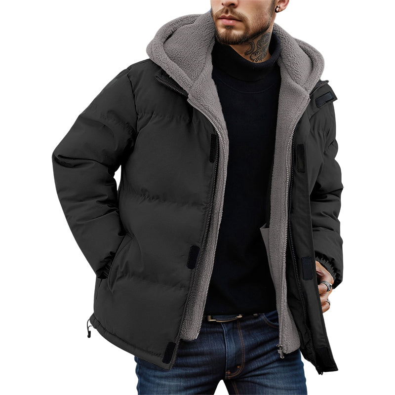 📢📢 60 %  OFF !! ✨Men’s Cold-Resistant Windproof Thermal-Lined Hooded Coat 