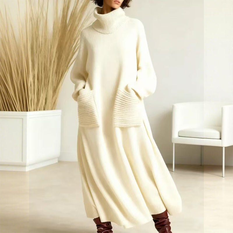 ⏳Time-Limited Special⏰Women's Turtleneck Long Sleeve Knit Sweater Dress