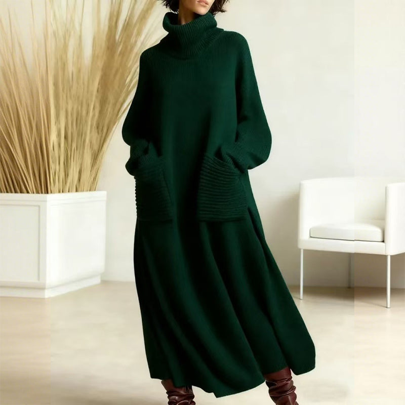 ⏳Time-Limited Special⏰Women's Turtleneck Long Sleeve Knit Sweater Dress