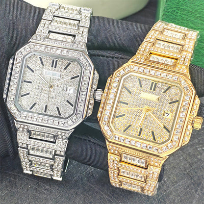 ⏳Time-Limited Special⏰Luxury Square Rhinestone Watch – Dazzling Sparkle, Scratch-Resistant & Secure Clasp! ✨⌚