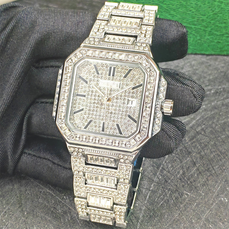 ⏳Time-Limited Special⏰Luxury Square Rhinestone Watch – Dazzling Sparkle, Scratch-Resistant & Secure Clasp! ✨⌚