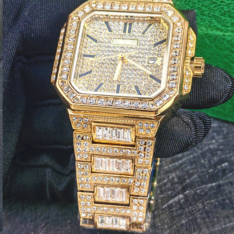 ⏳Time-Limited Special⏰Luxury Square Rhinestone Watch – Dazzling Sparkle, Scratch-Resistant & Secure Clasp! ✨⌚