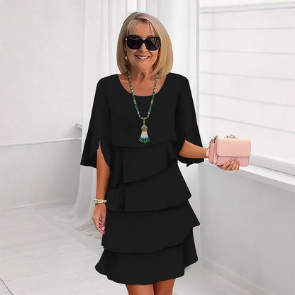 ⏳Time-Limited Special⏰Women's Elegant Layered Ruffle Sleeve Dress