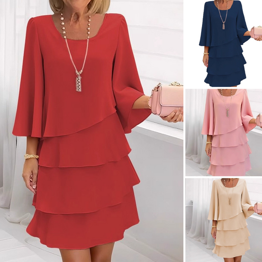 ⏳Time-Limited Special⏰Women's Tiered Ruffle Dress with Flared Sleeves