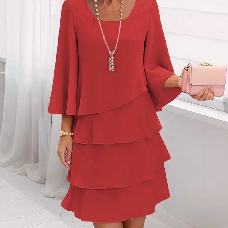 ⏳Time-Limited Special⏰Women's Tiered Ruffle Dress with Flared Sleeves