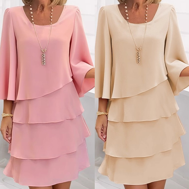 ⏳Time-Limited Special⏰Women's Tiered Ruffle Dress with Flared Sleeves