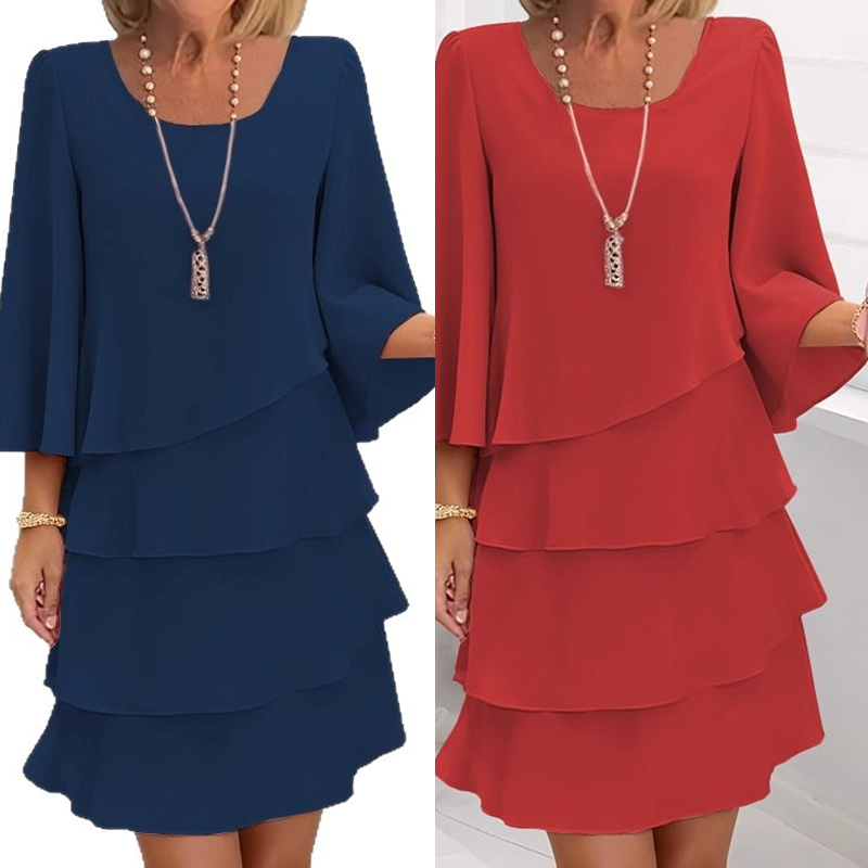 ⏳Time-Limited Special⏰Women's Tiered Ruffle Dress with Flared Sleeves