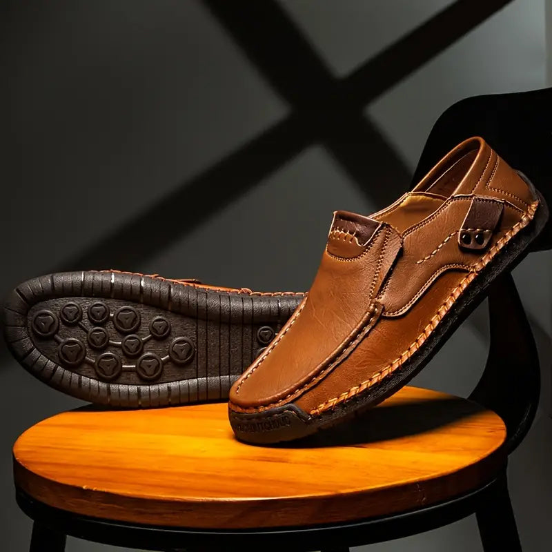 ⏳Time-Limited Special⏰Classic Men’s Slip-On Leather Shoes – Premium Calfskin, All-Day Comfort & Effortless Style