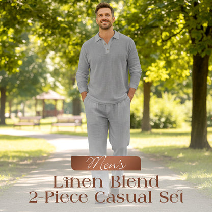 ⏳Time-Limited Special⏰Men's Linen Blend 2-Piece Casual Set