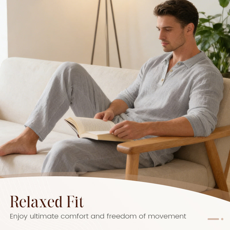 ⏳Time-Limited Special⏰Men's Linen Blend 2-Piece Casual Set