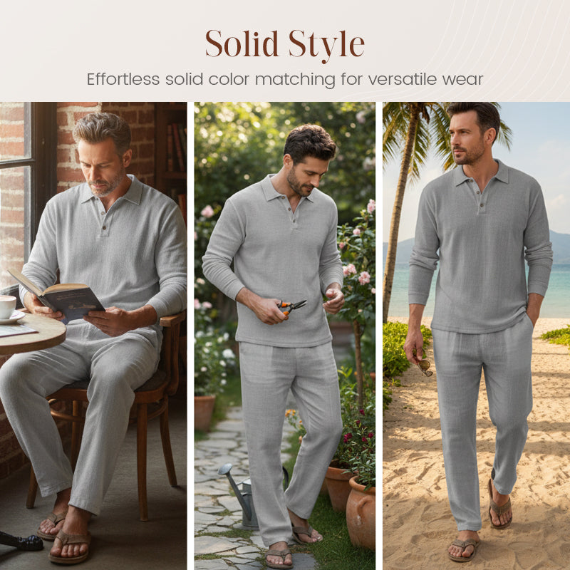 ⏳Time-Limited Special⏰Men's Linen Blend 2-Piece Casual Set