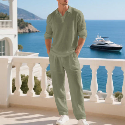 ⏳Time-Limited Special⏰Men's Linen Blend 2-Piece Casual Set