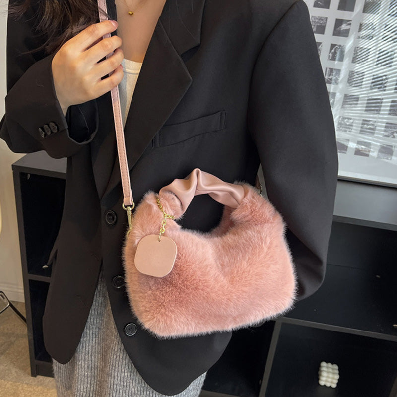 ⏳Time-Limited Special⏰Best Gift For Her – 2026 Multifunctional Faux Fur Bag, Skin-Friendly & Convertible (Shoulder/Crossbody) 👜