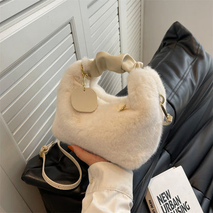 ⏳Time-Limited Special⏰Best Gift For Her – 2026 Multifunctional Faux Fur Bag, Skin-Friendly & Convertible (Shoulder/Crossbody) 👜