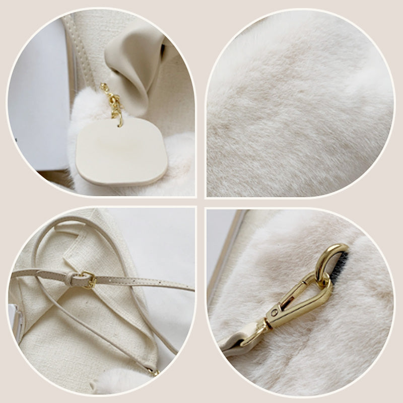 ⏳Time-Limited Special⏰Best Gift For Her – 2026 Multifunctional Faux Fur Bag, Skin-Friendly & Convertible (Shoulder/Crossbody) 👜
