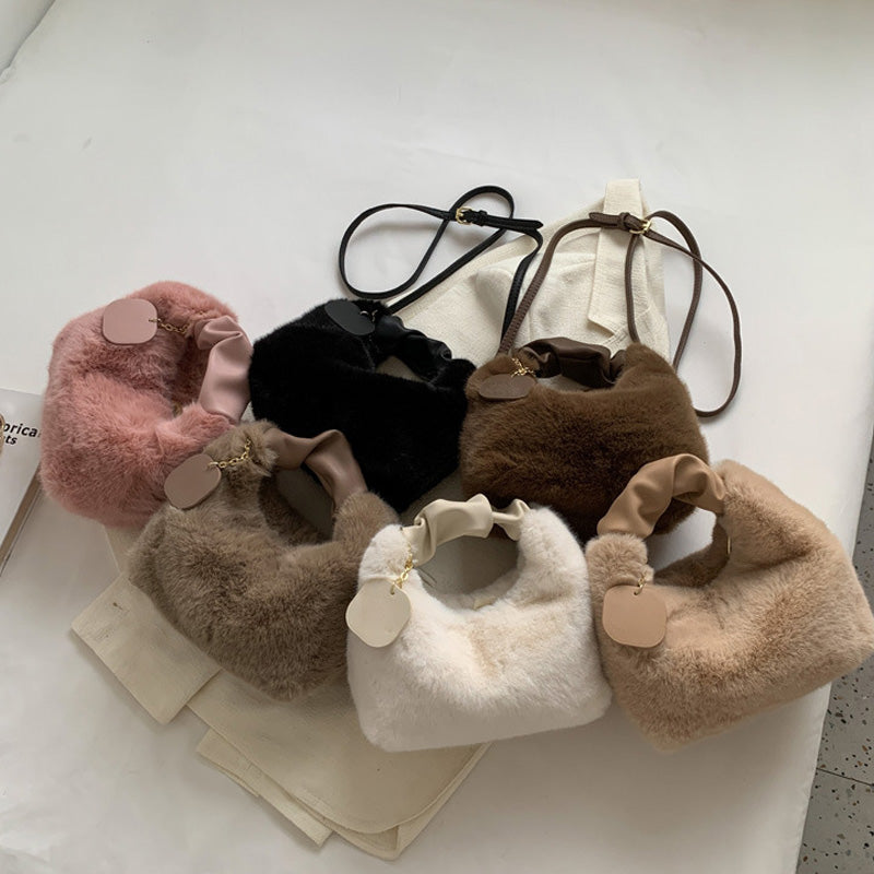 ⏳Time-Limited Special⏰Best Gift For Her – 2026 Multifunctional Faux Fur Bag, Skin-Friendly & Convertible (Shoulder/Crossbody) 👜