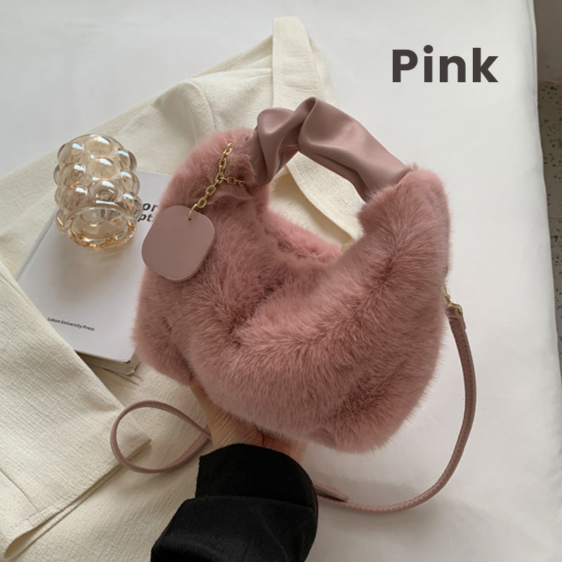 ⏳Time-Limited Special⏰Best Gift For Her – 2026 Multifunctional Faux Fur Bag, Skin-Friendly & Convertible (Shoulder/Crossbody) 👜