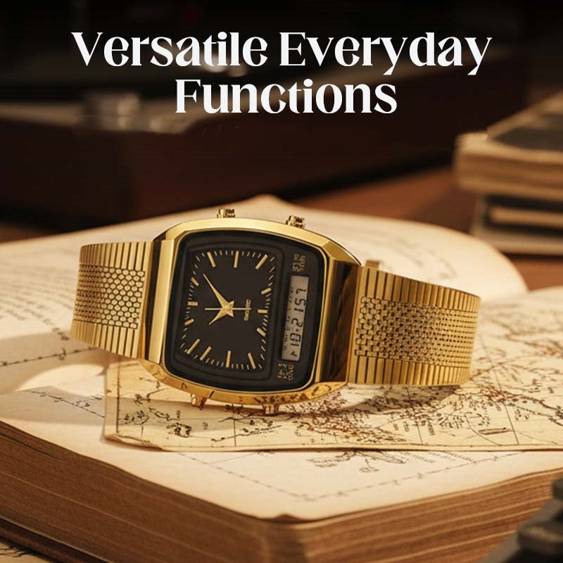 ⏳Time-Limited Special⏰Retro Style Square Face Multifunction Watch – Chronograph, Date Display & Classic Design 🕰️