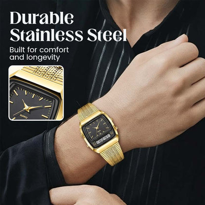 ⏳Time-Limited Special⏰Retro Style Square Face Multifunction Watch – Chronograph, Date Display & Classic Design 🕰️