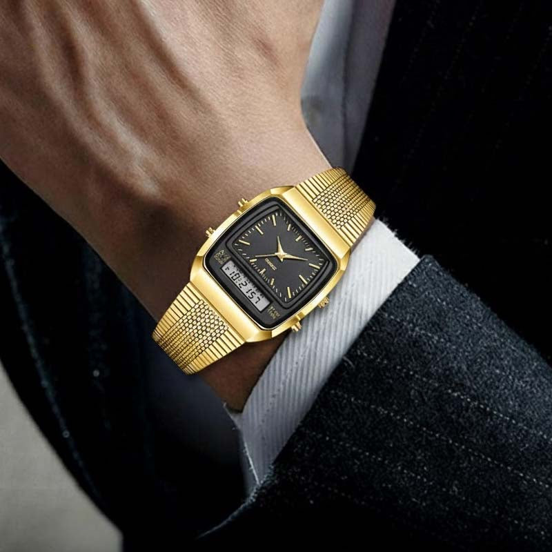 ⏳Time-Limited Special⏰Retro Style Square Face Multifunction Watch – Chronograph, Date Display & Classic Design 🕰️
