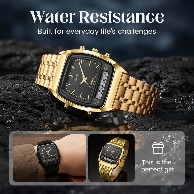 ⏳Time-Limited Special⏰Retro Style Square Face Multifunction Watch – Chronograph, Date Display & Classic Design 🕰️