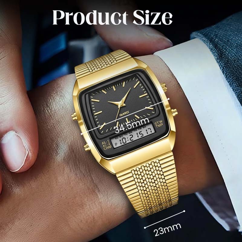 ⏳Time-Limited Special⏰Retro Style Square Face Multifunction Watch – Chronograph, Date Display & Classic Design 🕰️