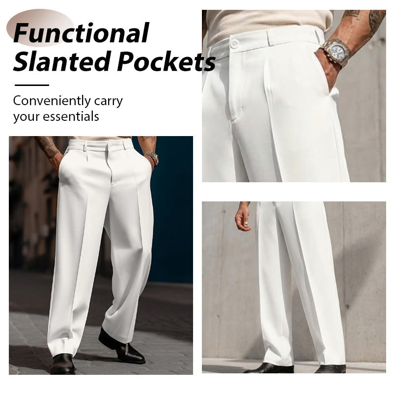 ⏳Time-Limited Special⏰Men's Casual Wide-Leg Pants – Breezy pleated front, easy pull-on style. Dress up or down for any summer day. A wardrobe essential. 👖🕊️