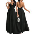 ⏳Time-Limited Special⏰Halter Neck Backless Tiered Maxi Dress