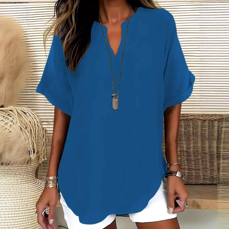 ⏳Time-Limited Special⏰Fashion Loose Solid Color Short Sleeve Top