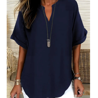 ⏳Time-Limited Special⏰Fashion Loose Solid Color Short Sleeve Top