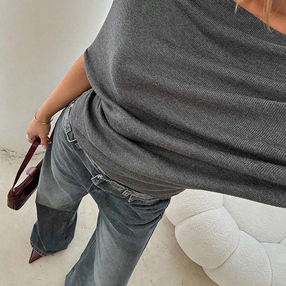 ⏳Time-Limited Special⏰Women's Asymmetrical Off-Shoulder Batwing Sleeve Top