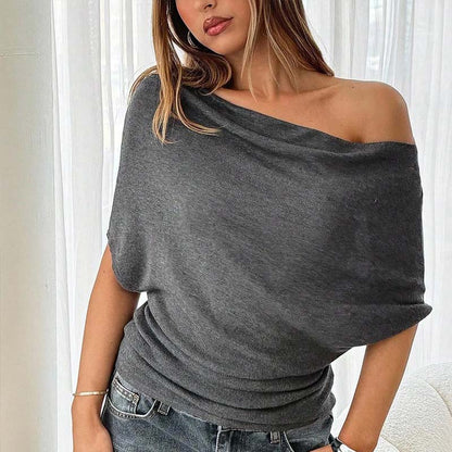 ⏳Time-Limited Special⏰Women's Asymmetrical Off-Shoulder Batwing Sleeve Top