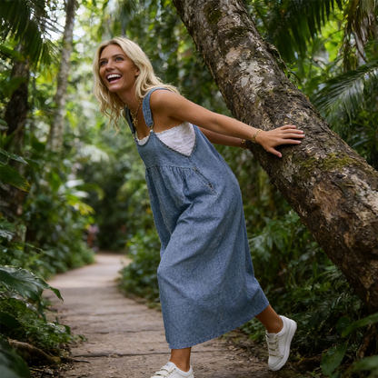 ⏳Time-Limited Special⏰Women's Casual Loose Overall Dress – Relaxed Fit, Side Pockets & Breathable Fabric ✨