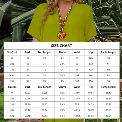 ⏳Time-Limited Special⏰Women's Casual Short Sleeve Top & Wide Leg Pants Set