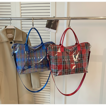 ⏳Time-Limited Special⏰Women's Plaid PVC Tote Bag