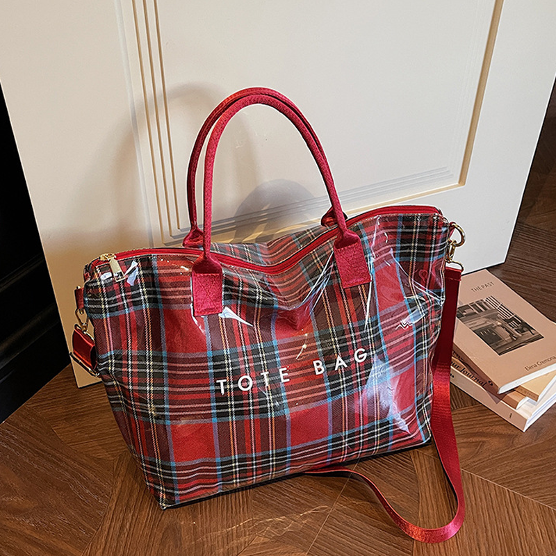 ⏳Time-Limited Special⏰Women's Plaid PVC Tote Bag