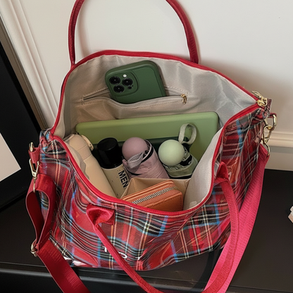 ⏳Time-Limited Special⏰Women's Plaid PVC Tote Bag