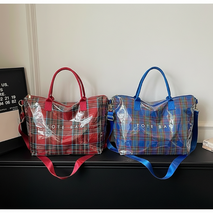 ⏳Time-Limited Special⏰Women's Plaid PVC Tote Bag