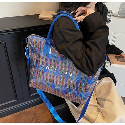 ⏳Time-Limited Special⏰Women's Plaid PVC Tote Bag