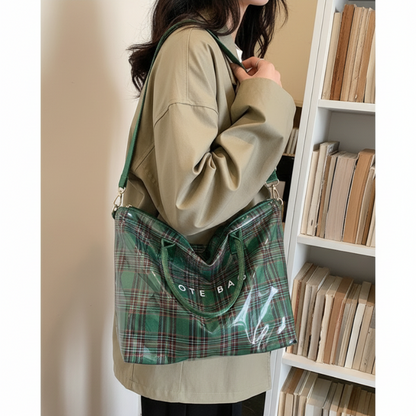 ⏳Time-Limited Special⏰Women's Plaid PVC Tote Bag