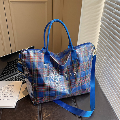⏳Time-Limited Special⏰Women's Plaid PVC Tote Bag