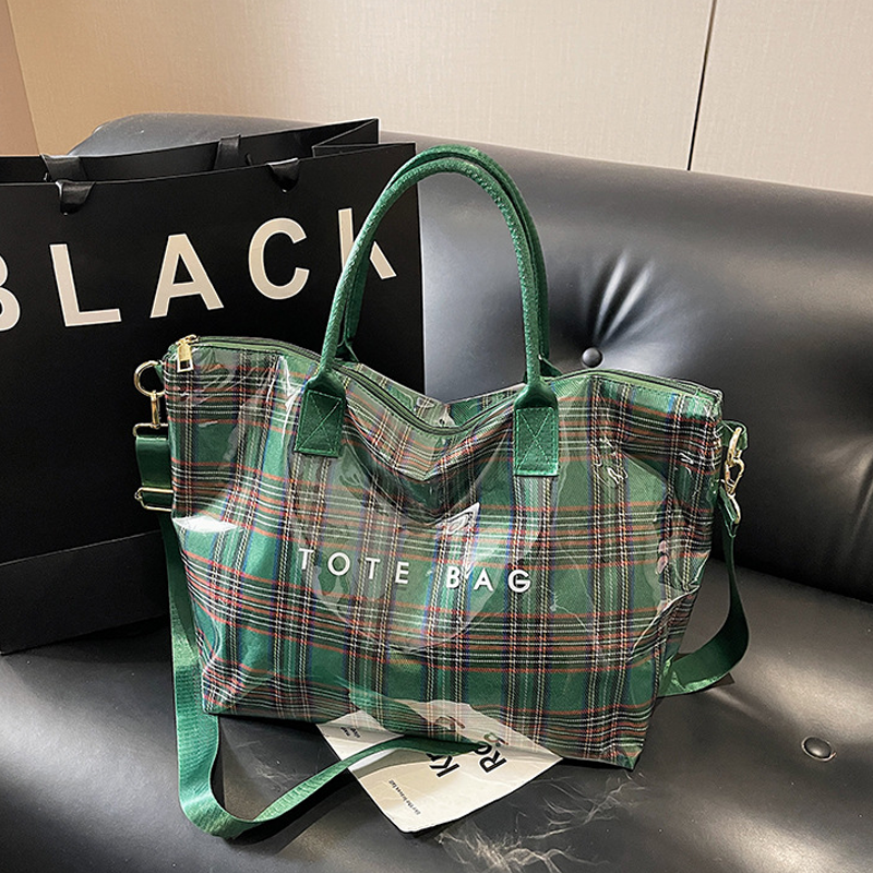 ⏳Time-Limited Special⏰Women's Plaid PVC Tote Bag