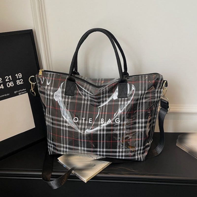 ⏳Time-Limited Special⏰Women's Plaid PVC Tote Bag