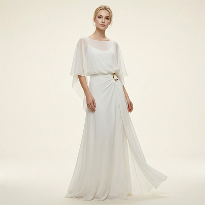 ⏳Time-Limited Special⏰Flowing Cape Sleeve Top & Wrap Pants Set ✨ Effortless Elegance