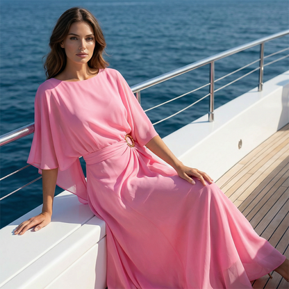 ⏳Time-Limited Special⏰Flowing Cape Sleeve Top & Wrap Pants Set ✨ Effortless Elegance