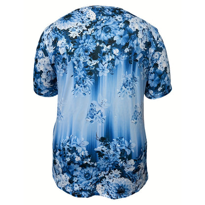 ⏳Time-Limited Special⏰Women's Elegant Floral Printed Short Sleeve Top