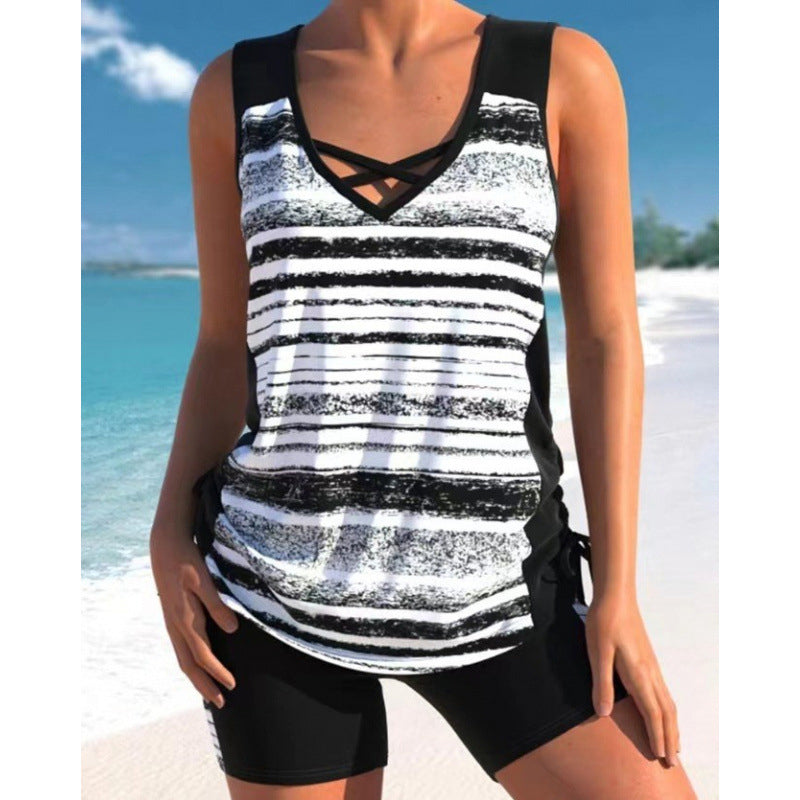 ⏳Time-Limited Special⏰Women's Printed Tankini Swimsuit – 2-Piece Tummy Control Set 🌸